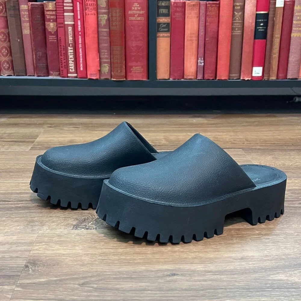 Jeffrey Campbell Black Chunky Platform Clogs - Picture 2 of 11